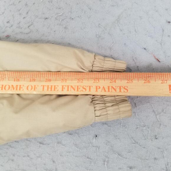 Vintage St Johns Bay Jacket Mens XL Tan Hooded Bomber Puffer Made Korea 90s - Picture 13 of 16